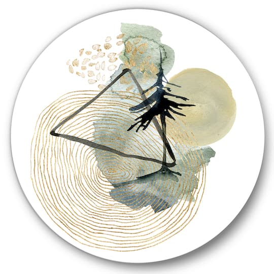 Designart - Abstract Landscape Of Mountains Moon and Tree